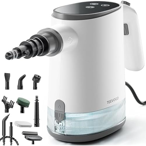 Handheld Steam Cleaner, 15s Fast Heating, Adjustable Steam, 650mL Large Water Tank, Pressurized Portable Steamer for Cleaning Home, Kitchen, Car, Bathroom, Tile, Furniture, Multi-Surface