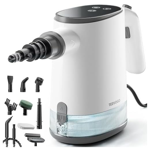 TEEVOGO Handheld Steam Cleaner, 15s Fast Heating, Adjustable Steam, 650mL Large Water Tank, Pressurized Portable Steamer for Cleaning Home, Kitchen, Car, Bathroom, Tile, Furniture, Multi-Surface