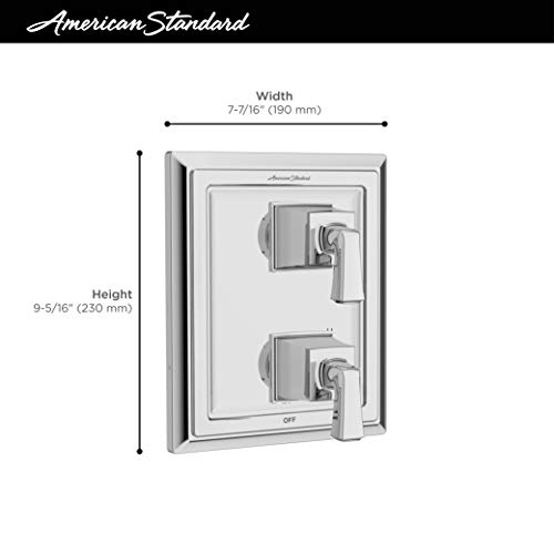 American Standard TU455740.243 Town Square S Kit de Recorte para Válvula Desviadora Integrada de Equilibrio de Presión de 2 Manijas, Negro Mate miniatura 3