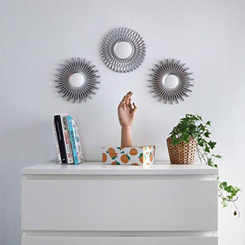 Wandspiegels Pakket 3 - BONNYCO | Zilveren Spiegels Woonkamer, Huis Decoratie, Slaapkamer | Ronde Spiegels Hangende Wand… - Afbeelding 7
