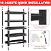 Notmise Metal Garage Shelving Unit, Heavy Duty 5-Tier Adjustable Storage Rack, Steel Shelving,3000 lbs Capacity, Industrial Shelves for Heavy Tools and Equipment (5-Tier 77.44