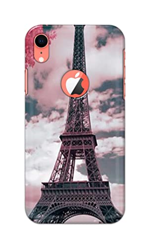 Image of Lovers Famous Place Eiffel Tower in Paris Hard Back Case Cover for Apple iPhone XR Logo (6.1 inch), A2105, A1984, A2107, A2108 Back Cover -(J5) VNS2227