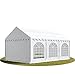Produktbild TOOLPORT Festzelt Partyzelt 3x6 m Premium, hochwertige ca. 500g/m² PVC Plane in weiß 100% wasserdicht mit Bodenrahmen