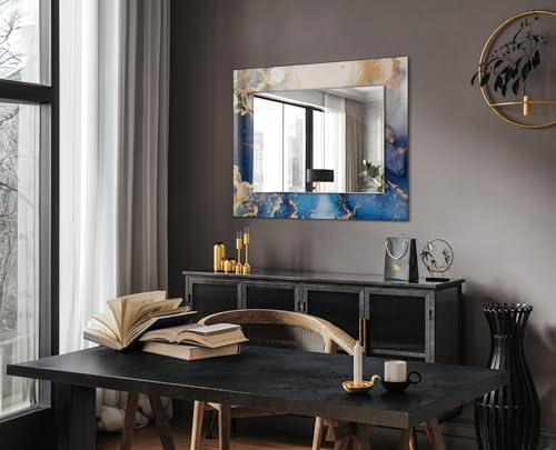 Cadre en verre imprimé pour miroir rectangulaire luxe 80x60 - 4