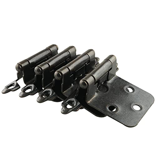Jcbiz 4Pcs 71X38X35Mm Cabinet Spring Hinges Furniture Hardware Face Mount Self Closing Variable Overlay Concealed Flush Hinge For Door Kitchen Cupboard Red Antique #TOP3