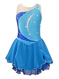 Vestido patinaje artistico niña,vestido gimnasia ritmica niña.mailliot patinaje niña.Hecho de material de alta calidad, peso ligero, Tela es suave y transpirable ,cómodo de llevar.