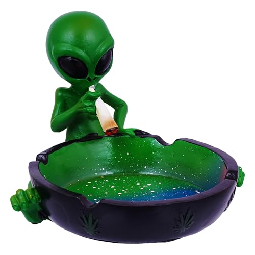Fantasy Gifts, Ornament, Alien Smoking Ashtray, Home Décor, Multicolor, 4