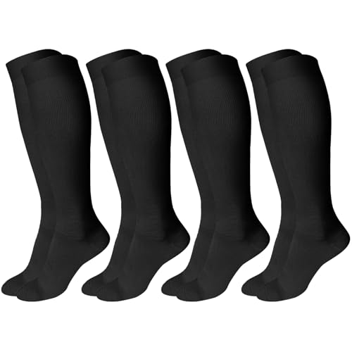 AKKQHH Compression Socks for Women Men 2 Pairs Flight Stocking Support Socks Running Cycling Travel Knee-high Pressure Socks
