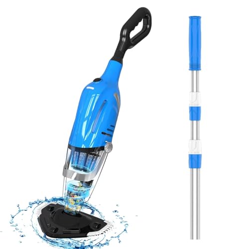 YSMJ Cordless Pool Vacuum Cleaner, Rechargeable, Handheld Pool Vacuum for Above Ground and Inground Pools, spa hot tub 18.5 GPM Suction 80 Min Run Time