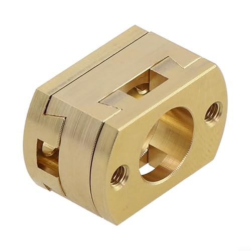 Ableholy Brass for oldham Coupler for 3D Printer Z-Axis T8 Screw Gold Hot Bed Connector for Smooth Motion and Reduced No