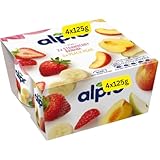 Dairy Free Yoghurt Strawberry with Banana and Peach Pear Alpros (4x125g)