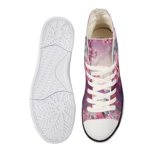 Micoklinlin Womens Canvas Shoes High Top Teens Girls Canvas Sneakers Tennis Shoe Lace Up Casual Classic Flat Walking Shoes4