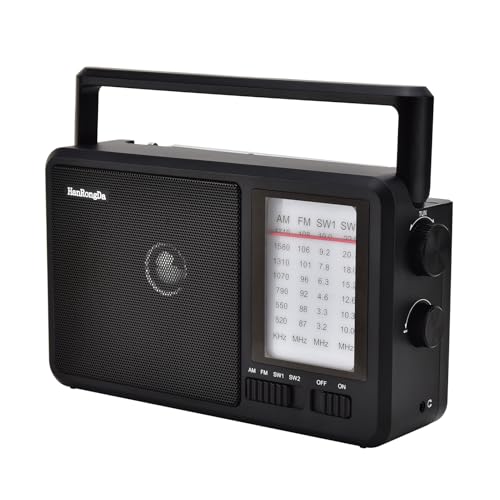 Radio portable AM FM pour le camping et la maison avec antenne Docooler