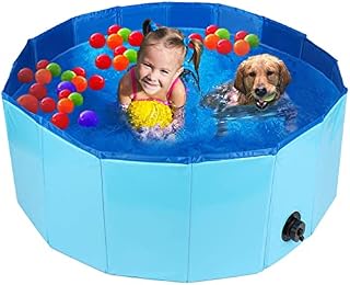 FREESOO Dog Swimming Pool Pet Paddling Pool Large Foldable Dog Bath Tub Portable Outdoor Gargen Pool for Puppy Cat Kids