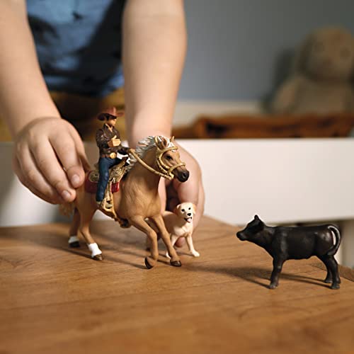 image for Schleich Farm World Rodeo Calf Adventure Playset - Cowboy Rodeo Rider 