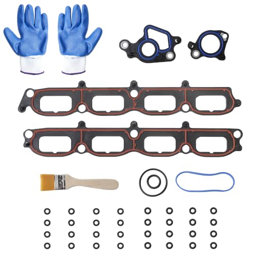 Image of Intake Manifold Gasket Set, for Ford Expedition /F-150 /F-250 Super Duty /F-350 Super Duty, for Lincoln Mark LT /Navigator, 2004-2014, 5.4L, OE MS96696, IMSGM21202, MS19263, 111061801, MS18182