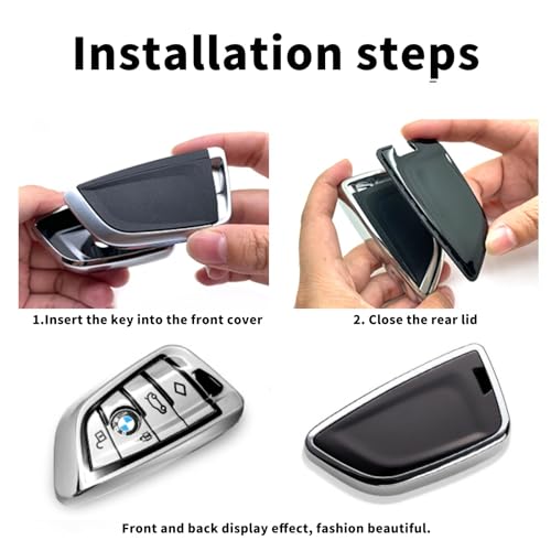 Image of Creativity For BMW X5 Key Fob Cover accessories (Silver Key Case)