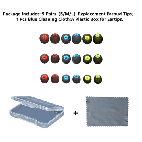 Image of Earbud Silicone Ear Tips Replacement Earbuds Gels for Popular In-Ear Headphones Other Inner Hole 3.8mm - 5.1mm 9 Pairs S /M /L