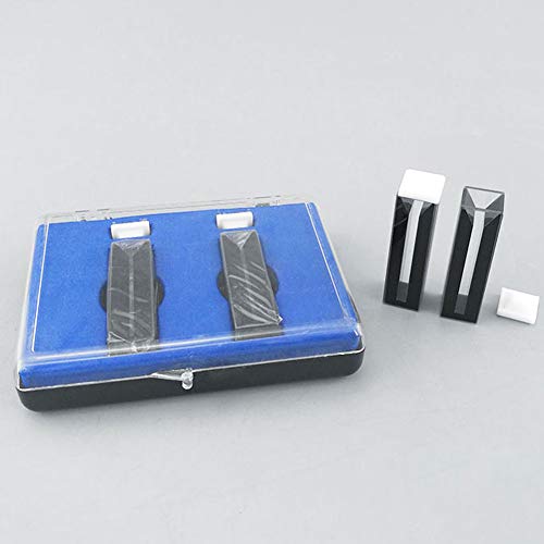 Adamas-Beta 2Pcs Quartz Cuvettes for Spectrophotometer 1mm Path Length, Black Wall and Lid, 0.35ml Capacity, Size 12.5×12.5×45mm