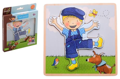 Johntoy Fien et Teun Puzzle – Jouet éducatif pour enfant en carton