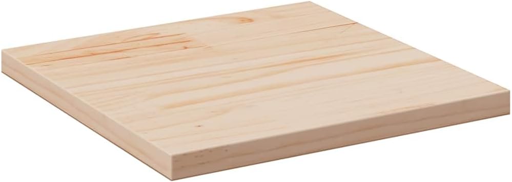 vidaXL Table Top Natural Pine Wood Solid Pine Wood 16 x 16 in Durable