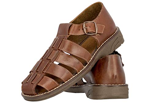 Cowboy Professional Mens Chedron Mexican Huaraches Sandals Fisherman Leather Closed Toe