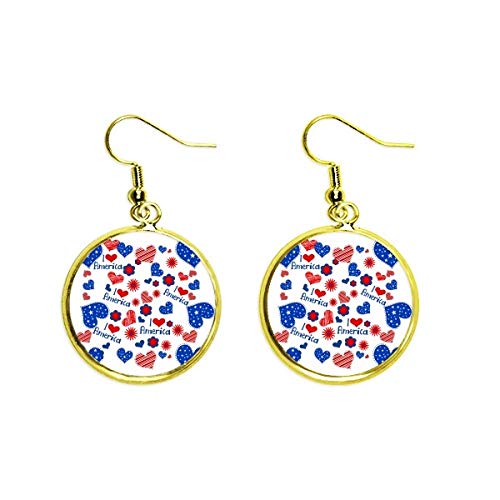 Boucles d'oreilles pendantes coeur et fleurs dorées pour femme