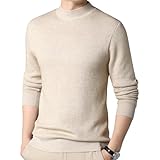 [unifiss] ニット トップス モックネック セーター シンプル 無地 長袖 カジュアル 秋冬 メンズ オフィスカジュアル シンプル エスニック フェミニン パーティ パーティー キレイメ ミセス 着痩せ 上品 普段着 入園式 入学式 卒業式 発表会 寝間着 袖長 長丈 通勤 通勤用 二次会 清楚 父 ぱぱ 日常 ルームウェア 部屋着 デート ベージュ 4A-U16-BEL