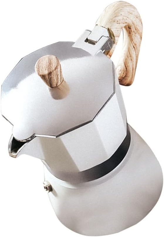 Yardwe Italian Pot Italian Coffee Pot Coffee Accessories Stainless Steel Water Bottle Coffee Concentrate Household Coffee Pot Coffee Machine European Standard Aluminum European Style