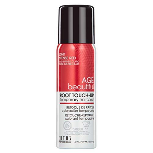 AGEbeautiful Root Touch-Up Spray Temporary Hair Color, Cover Up Gray Concealer, Light Intense Red