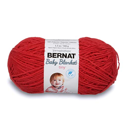 Bernat Baby Blanket Tiny Yarn, 3.5 Oz, Gauge 4 Medium, Red Barn #TOP14