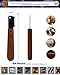 Stripping Knife for Dogs – Gentle Hand Stripping & Carding Knife for Terriers & Double-Coated Breeds, Solid Sapele Hardwood & Black Oxide Stainless Steel, Easy to Clean,Dog Grooming Tool(Left-Handed)