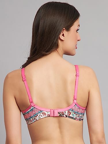 Image of Women's Cotton Floral Printed Lightly Padded Full Coverage Non-Wired T-Shirt Bra