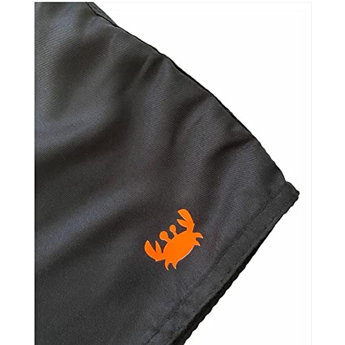 Kit 3 Shorts Moda Praia Lisos Tactel Masculinos Cordão Neon Relaxado (M, Preto(Verde, Laranja E Rosa