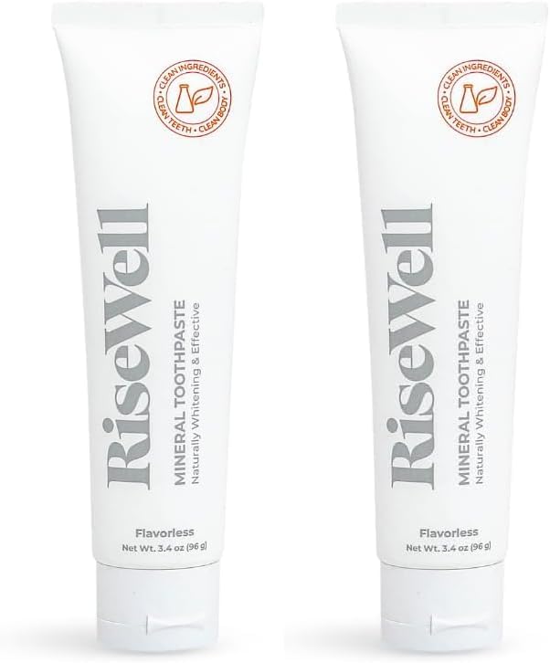 RiseWell Mineral Unflavored Toothpaste - Hydroxyapatite Flavorless Toothpaste - Made in The USA, Sensitive Teeth Whitening, No Added Fluoride, SLS-Free - Made by Dentists, 3.4 Oz (Pack of 2) image 5