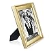 Icona Bay 5x7 Picture Frames (Gold, 3 Pack), Contemporary Photo Frames 5 x 7, Wall Mount or Table Top, Elegante Collection