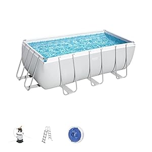 Bestway 56457 - Piscina Desmontable Tubular Power Steel 412x201x122 cm Depuradora de arena de 3.028 litros/hora