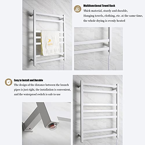 Secador de toallas inteligente de pared de 7 barras para calefacción 6