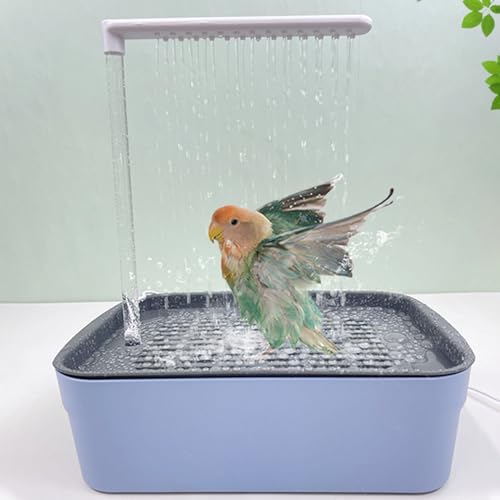 Hyunlai Automatische Vogeltränke mit Wasserzirkulation - Selbstreinigende Dusche für Wellensittiche, Nymphensittiche & Kleinsittiche - werkzeuglose Installation Hyunlai Automatische Vogeltränke mit Wasserzirkulation - Selbstreinigende Dusche für Wellensittiche, Nymphensittiche & Kleinsittiche - werkzeuglose Installation