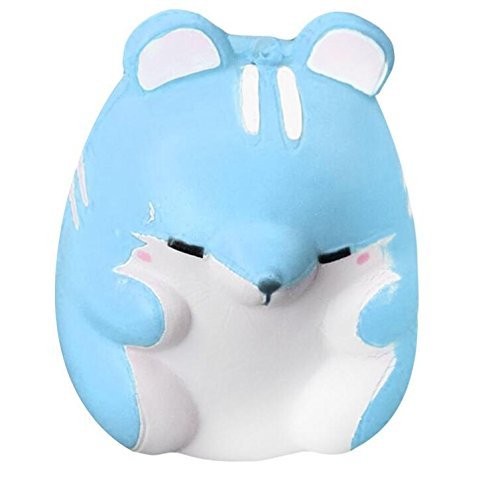 Preisvergleich Produktbild TYKusm-Schlüsselanhänger, Hamster, gequetscht, langsam aufrichtend, blau