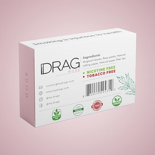 10 Floral pre-Rolled Smokes - Drag - Rose | 100% Organic, sourced from The Alpine Forests of The Himalayas | Herbal Cigarette - Thumbnail 3