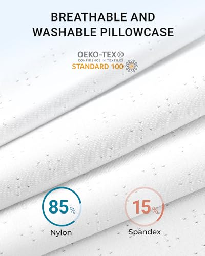 Elviros Memory Foam Cervical Pillow, Neck Pain Relief, 4 Adjustable Heights, Ergonomic Orthopedic Pillow for Side and Back Sleepers, With Cooling & Breathable Pillowcase - Image 5