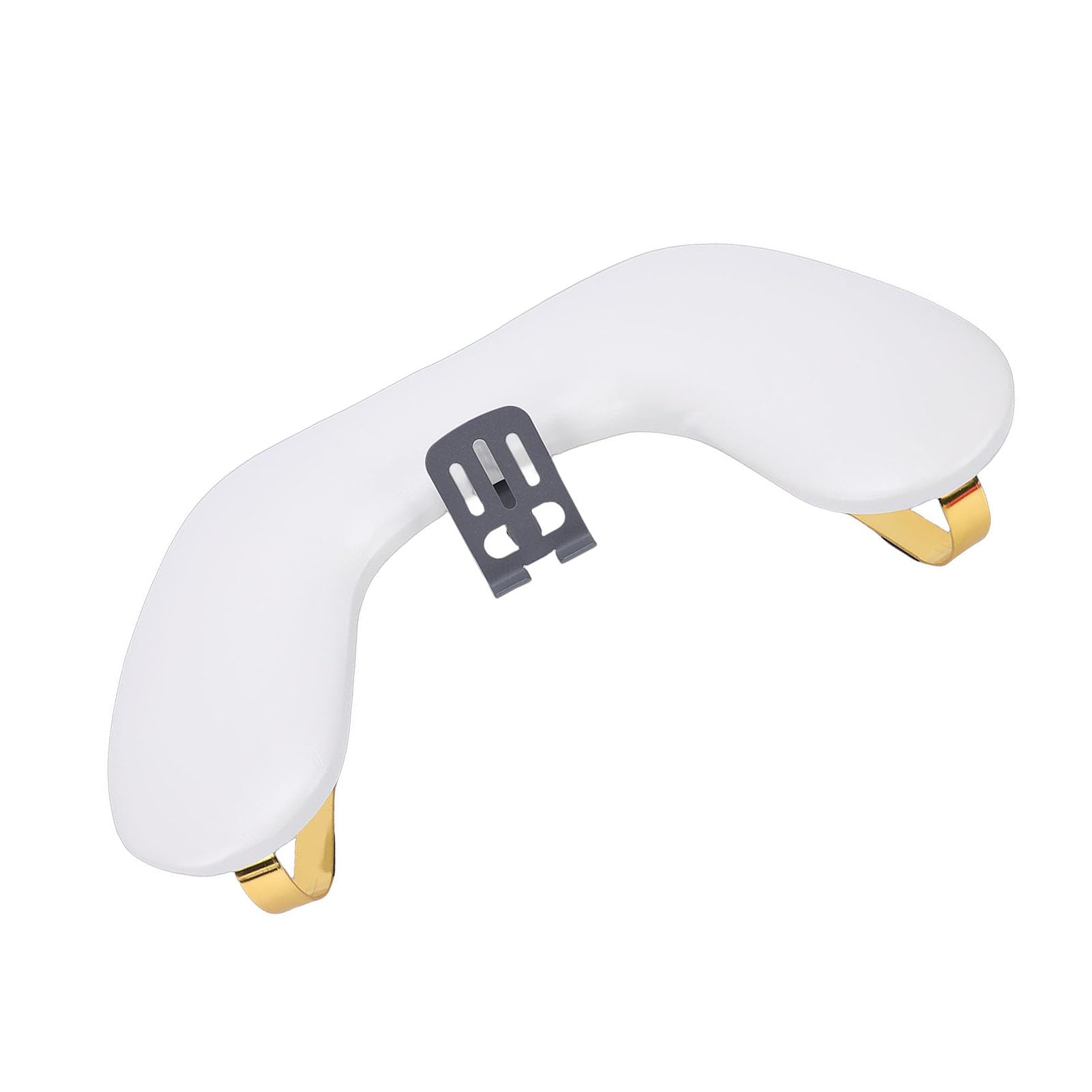 Reposabrazos para Uñas con Soporte para Teléfono, Cojín Ergonómico de Piel Sintética para Estación de Manicura Nail Techs, 1 Unidad (WHITE)