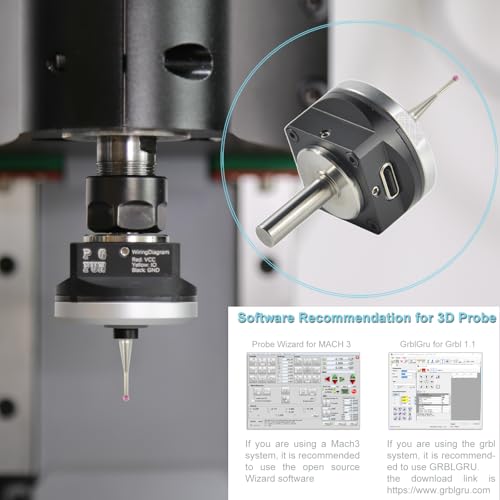Image of DIY CNC Touch Probe XYZ Axis 3D Digitizing Edge Finder 3-Coordinate Measuring Sensor Kit with 8 mm Shank & 2.0 mm Ruby Ball Tip