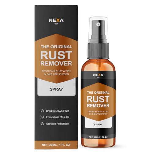 NEXA USA Rust Remover Spray Fast-Acting Metal Cleaner for Light Rust Grease | No Heavy Scrubbing | Multi-Surface Use for Tools Auto Parts & Appliances | 50mL