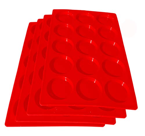 M. Gastro Kitchens 4 Pcs Set of 15 Cavity Mini Muffin Top Baking Pan, Brownies, Keto Cheese Crisps, 2