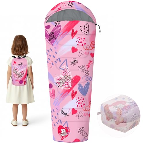 Bolsa de Dormir para Niñas YOVOMEE, Portátil para 3 Temporadas miniatura 1
