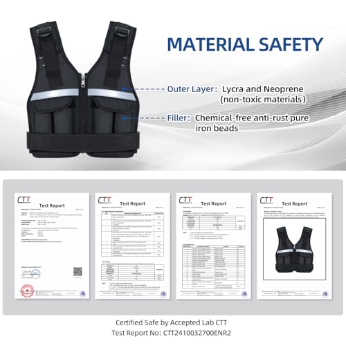 Adjustable Weighted Vest Weights Set: Sportneer 2 4 6 8 10 12 14 16 18 Lbs Body Weight Vests 9 In 1 Fast Adjust Running Vest for Men Women Gym Home Workout Fitness Exercise Strength Training 2-18 Lbs