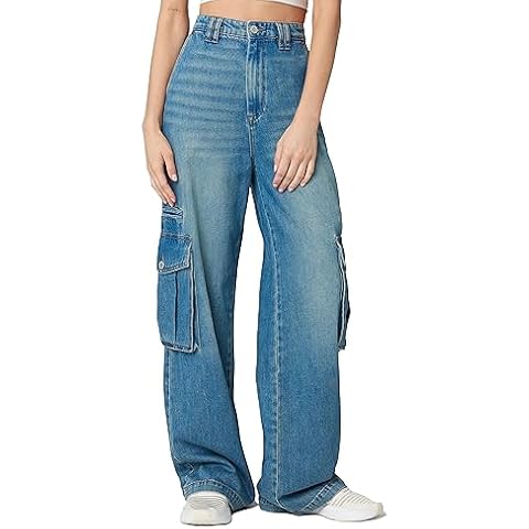 [BLANKNYC] Womens Franklin High Rise Cargo Pant Jeans, Over The Limit, 29-30 US Cover