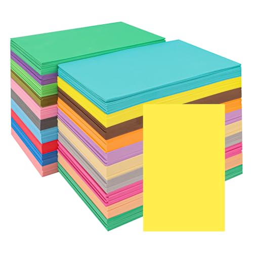 200 Pack Craft Foam Sheets, 5.5 x 8.7 Inch Ultimate EVA Foam Bundle for Arts and Crafts, EVA Foam Sheets for Crafts, 20 Color Vibrant Colors Craft Foam Sheet for Crafts by IHDYPPEW